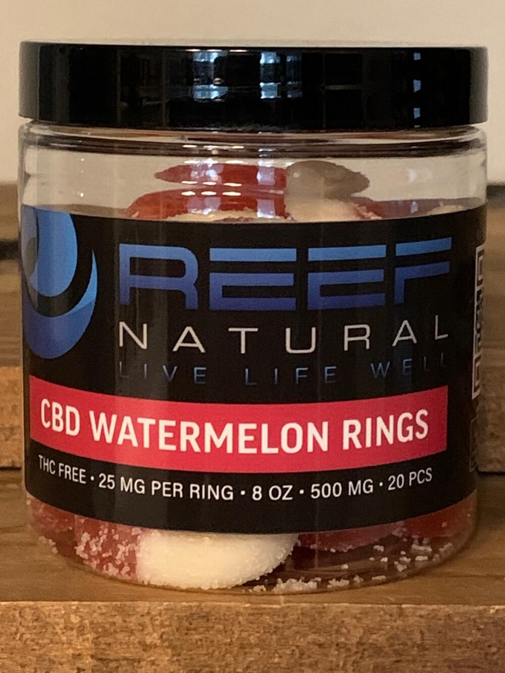 CBD isolate watermelon gummy rings